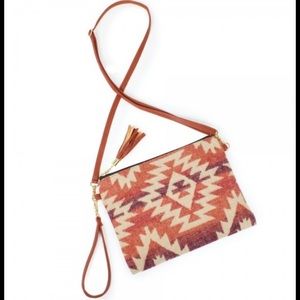 Aztec print Tassel handbag